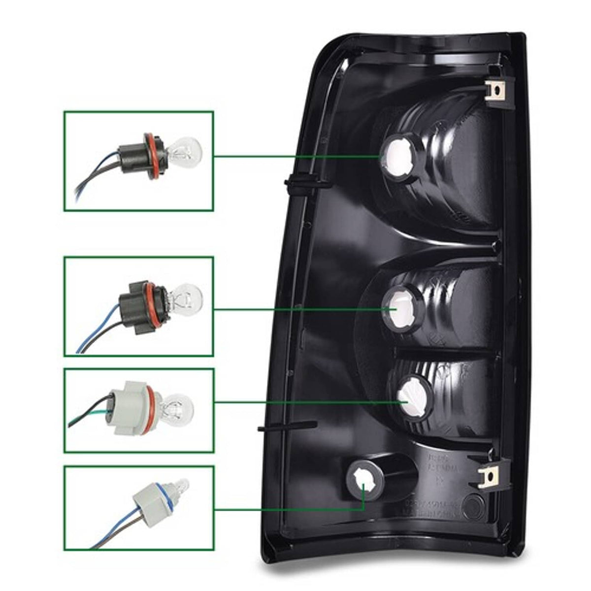 Solid Spare Tail Lights Brake Lamps Chrome Fit For 2003-2006 Chevy Silverado 1500 2500 3500
