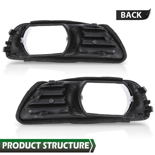 Solid Spare Fit For 07-09 Toyota Camry Front Bumper Fog Light Bezel Lamp Trim Left+Right