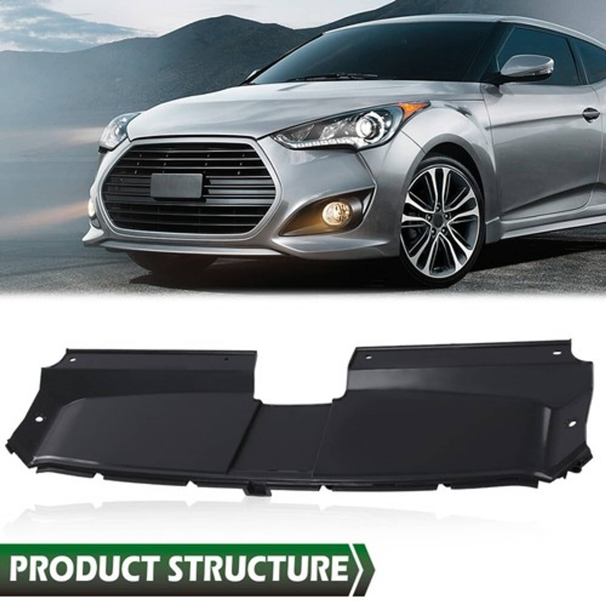 Solid Spare New Fit For Hyundai Veloster 2013-2017 Radiator Upper Grille Cover Shield Panel