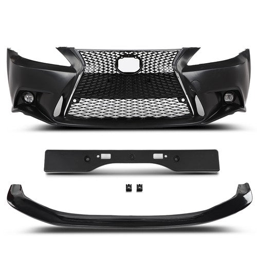Solid Spare Front Bumper Body Conversion To 14+ F-Sport Fit For 06-13 Lexus IS250 IS350