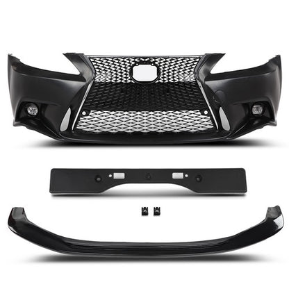 Solid Spare Front Bumper Body Conversion To 14+ F-Sport Fit For 06-13 Lexus IS250 IS350