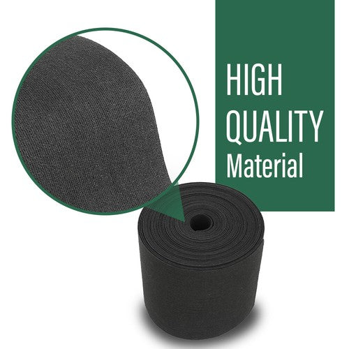 Solid Spare 12" x 75' Ribbed Bunk Carpet / Marine Boat Trailer Runners / Outdoor - Black