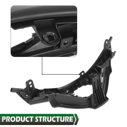 Solid Spare Fit For 18-19 Toyota CHR C-HR Front Upper Bumper Grille Grill Assembly Black