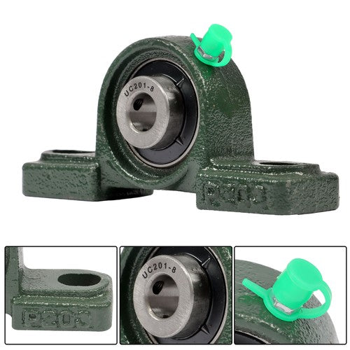 Solid Spare 6PCS UCP201-8 Pillow Block Bearing 1/2" Bore 2-Bolt Self-Aligning Solid Base