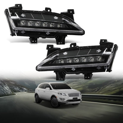 Solid Spare LED Daytime Running Lights Fog Lamps Fit For 2015-2019 Lincoln MKC Left+Right