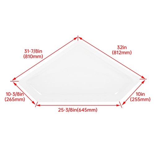 Solid Spare 32"x10" Clear Plastic Skylight Cover For Travel Trailer RV Camper Truck # 01868