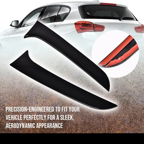 Solid Spare Fit For 12-19 BMW F20 F21 Glossy Rear Window Spoiler Side Wing Trim Cover