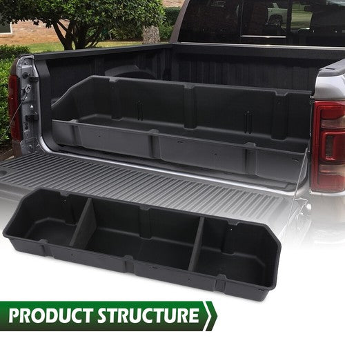 Solid Spare Fit For 19-23 Ram 1500/2500/3500 Rear Truck Bed Storage Cargo Organizer