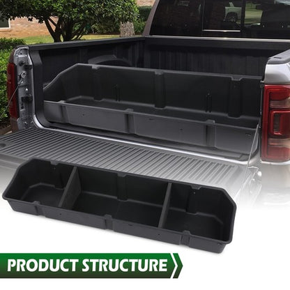 Solid Spare Fit For 19-23 Ram 1500/2500/3500 Rear Truck Bed Storage Cargo Organizer