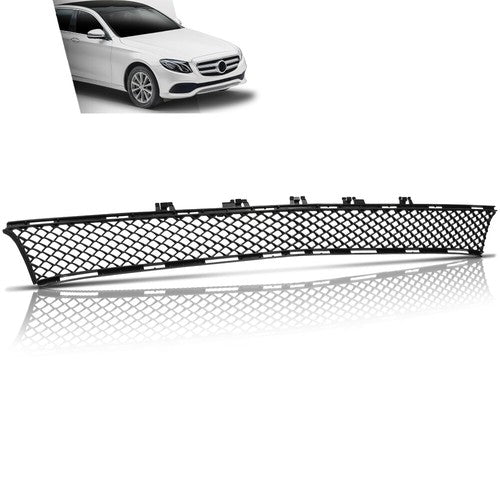 Solid Spare Front Bumper Center Mesh Grille Fit For 17-20 Mercedes-Benz E300 E350 E400 E450