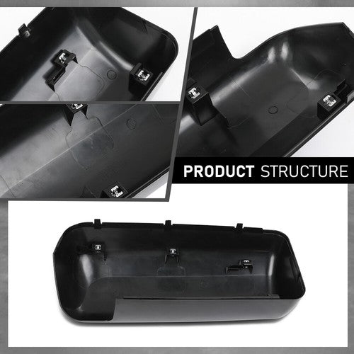 Solid Spare Black Replacement Door Mirrors Covers Right+Left Side Fit For Peterbilt 579