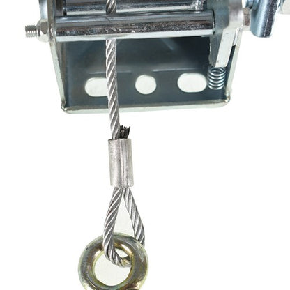 Solid Spare 1600lbs Hand Winch Boat Winch Winch W/10m (32ft) Cable Two-Way Adjustable