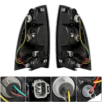 Solid Spare For Toyota Tacoma 2005-2015 Left+Right Side Rear LED Tail Brake Light Lamps