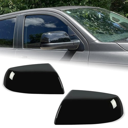Solid Spare 2X Gloss Black Side Mirror Cover Cap Replacement For Toyota Tundra Sequoia 07-19