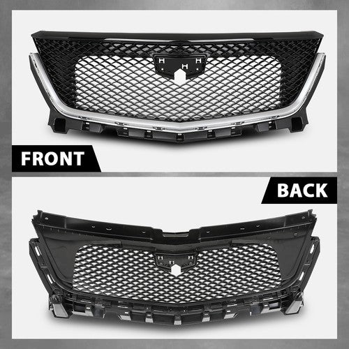 Solid Spare Fit For 2020-2025 Cadillac XT6 Sport Front Bumper Lower Grille Black & Chrome