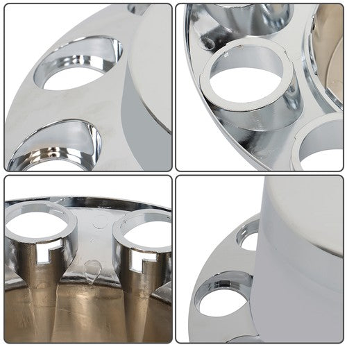 Solid Spare Chrome Hub Cover 33mm Lug Nut Wheel Axle Cover Thread-On Kit Semi Truck New