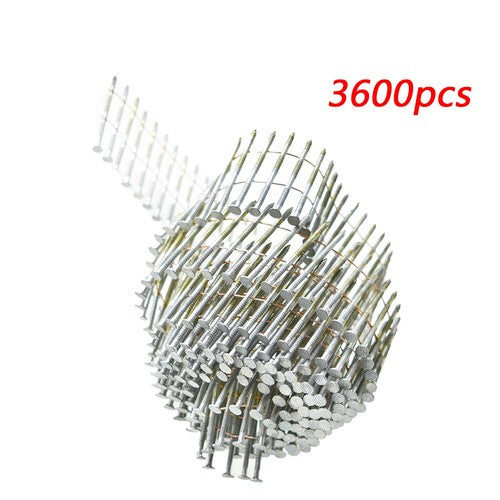 Solid Spare Full Round Head Siding Nails 3600 Pack 2-1/4"x0.092" 15 Degree Wire Coil