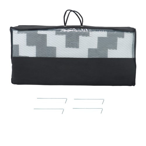 Solid Spare Gray & White 9x12FT Waterproof Plastic Straw Rug For Camping Outdoor Carpet