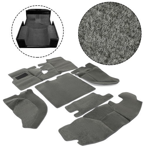 Solid Spare New For TJ Jeep Wrangler 97-06 6 Pieces Full Set Carpet Kit Floor Mat GRAY GREY