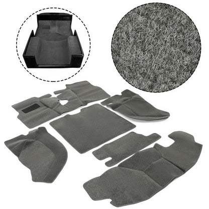 Solid Spare New For TJ Jeep Wrangler 97-06 6 Pieces Full Set Carpet Kit Floor Mat GRAY GREY
