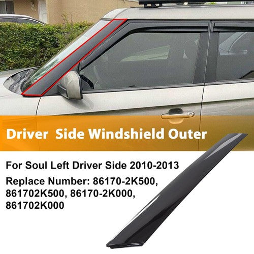 Solid Spare For KIA Soul 2010-13 Driver Side Exterior Molding Windshield A Pillar Trim Panel