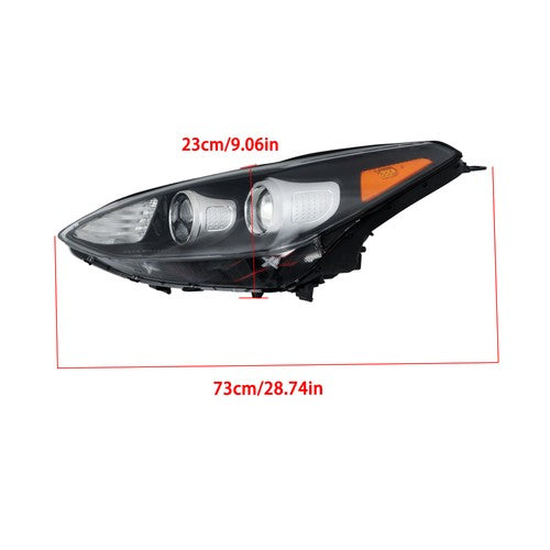 Solid Spare For Kia Sportage 2017-2022 Clear Halogen w/LED DRL 1Pair Headlights Assembly Set