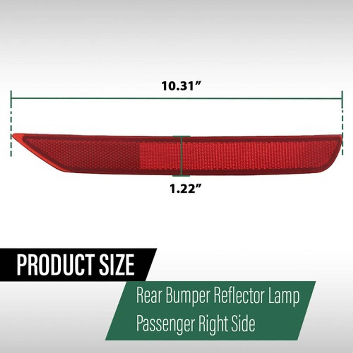 Solid Spare Fit For 2009-2018 Subaru Forester Rear Bumper Reflector Light Right Side Red