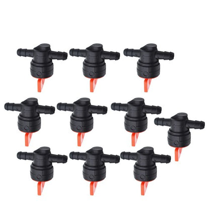 Solid Spare 1/4"Straight In-Line Gas Motorcycle Fuel Shut-off / Cut-off Valves10 Pcs