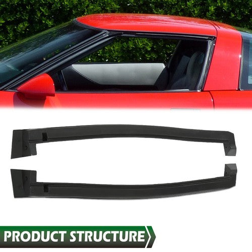 Solid Spare Fit For 1984-1996 Corvette C4 Coupe Roof Top Side Panel Weatherstrip Seal 2pcs