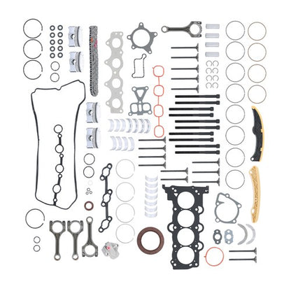 Solid Spare For 16-18 Tucson 18-21 Kona Engine Piston Gasket Valve Bearing Timing Kit w/Rods