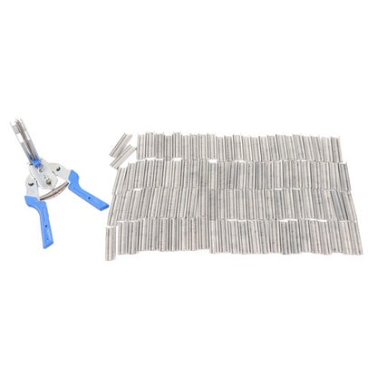 Solid Spare Fencing Gun Hog Ring Plier Fastener Stapler M Nailer Wire Ringer W/ 3000 Clips