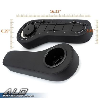 Solid Spare Rear Seat Arm Rest Cushion Cup Holder Black For EZGO Club Car Yamaha Golf Cart