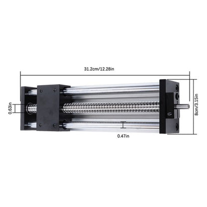 Solid Spare 200mm Sliding Table Stage Linear double-track Ballscrew SFU1605 Motion Stage