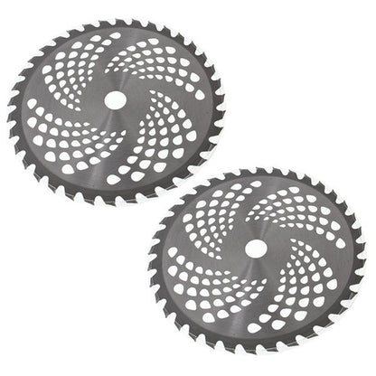 Solid Spare 2 Pack Replace 9" x 36T Carbide Tip Brush Blades For Cutter Trimmer Weed Eater