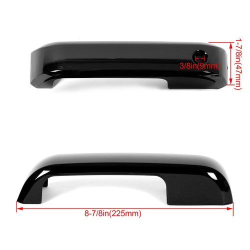 Solid Spare For 2015-2020 Ford F150 GLOSS BLACK Top Half Mirror + Door Handle Covers F-150