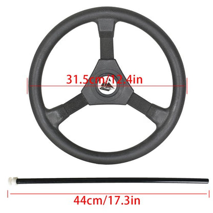 Solid Spare 13Ft Boat Rotary Steering System Outboard Kit SS13713 Marine With Wheel