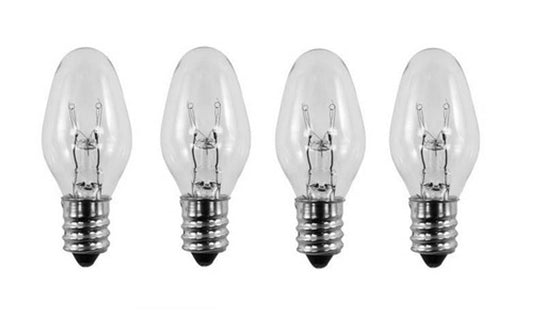 Solid Spare Highest Quality (4 Pack) 15 Watt NIGHT LIGHT Bulb Fits Plug-In Scentsy Warmer