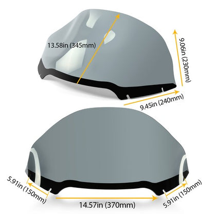 Solid Spare Windshield Windscreen 14" Smoke For Harley Road Glide FLTRX Special FLTRXS 15-24