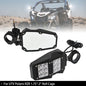Solid Spare UTV Rear View Side Mirrors W/ LED Spot Lights For Polaris RZR 900 1000