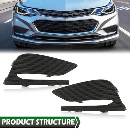 Solid Spare Front Bumper Insert Fog Light Cover Left+Right Fit For 2016-2018 Chevrolet Cruze
