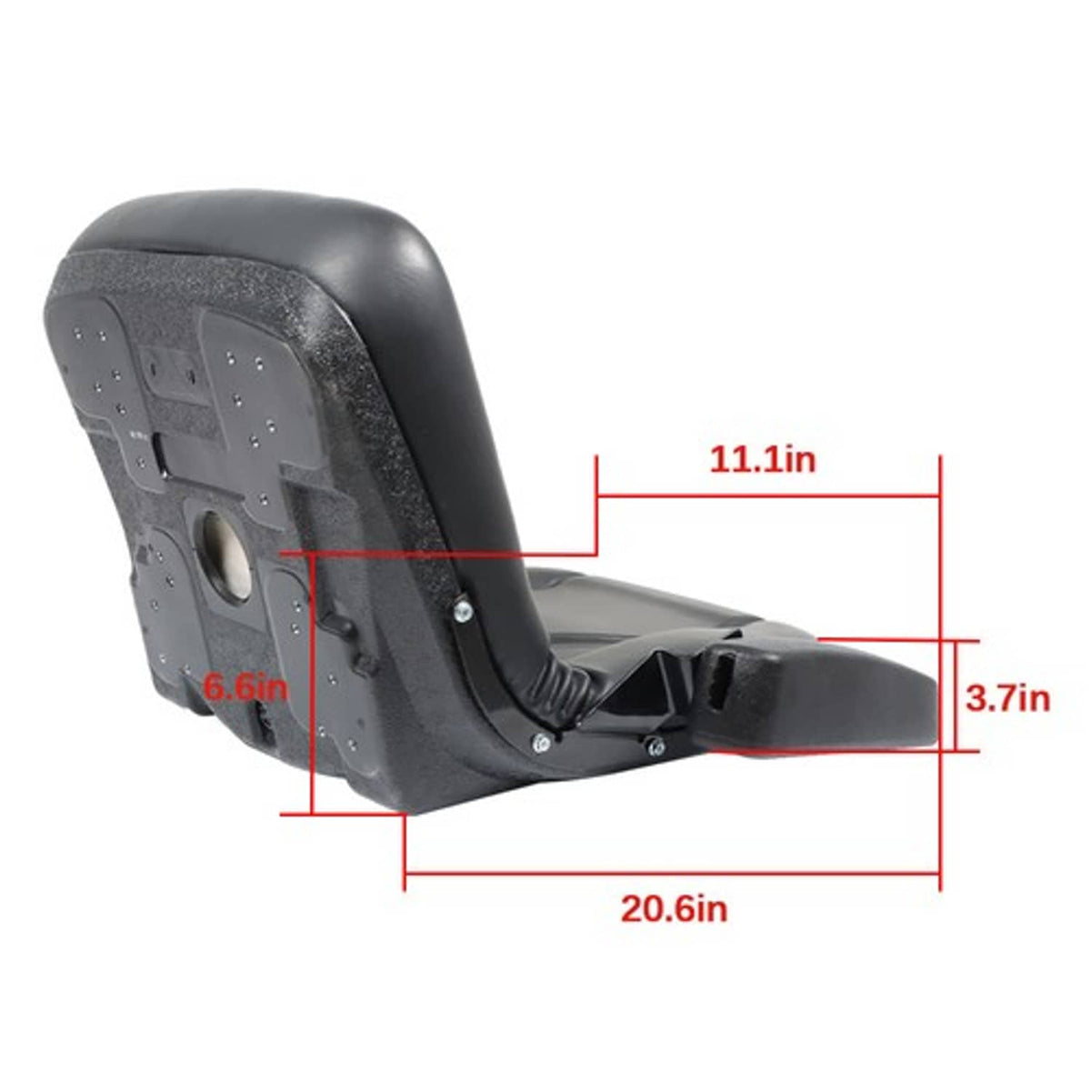 Solid Spare For Cub Cadet Dixie Chopper Dixon US High Back Lawn Mower Seat w/ Armrests Black