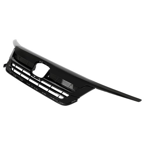 Solid Spare Fit 2019-21 2022 Honda Pilot Front Upper Grille Full Glossy Black Grill Assembly