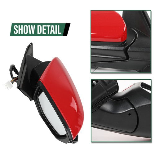 Solid Spare Fit For Honda Civic Sedan 16-2020 Red Mirror Power Heated Camera Passenger Side