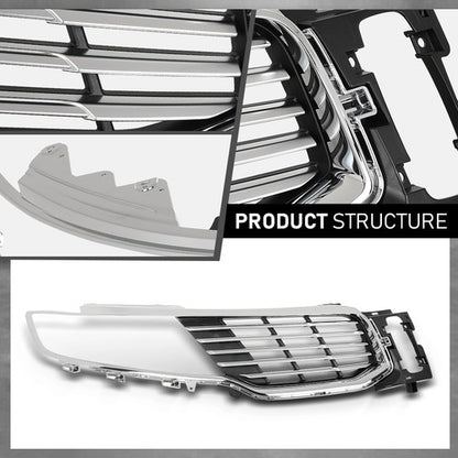 Solid Spare Front Upper Grille Insert Chrome Right Fit For 2016-2018 Lincoln MKX FO1200597