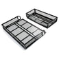 Solid Spare Front+Rear Cargo Basket Universal Luggage Carrier Mesh Rack Black Steel For ATV