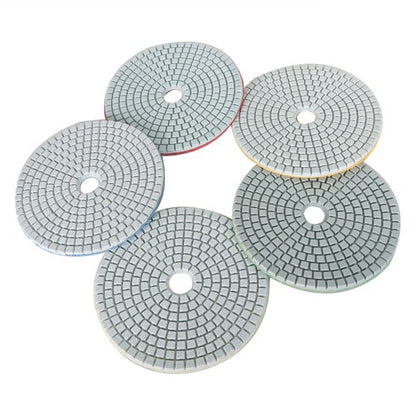 Solid Spare 5 Inch Diamond Concrete Polishing Pads Wet Dry Set for Quartz Marble Stone NEW