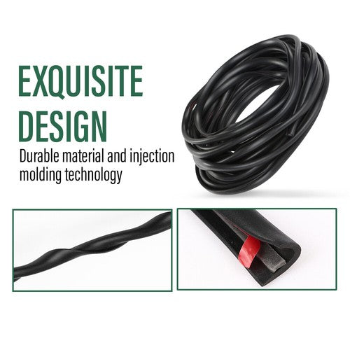 Solid Spare 2*30ft Universal Fender Flare Edge Trim Fender Flare Wheel Arch Rubber Seal