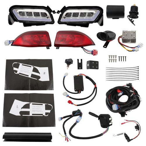 Solid Spare LED Headlight & Tail Light Kit 2018+ For Club Car Tempo Golf Cart New
