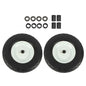 Solid Spare Lawn Mower Tires Solid for Trolley Smooth Flat White Rims Metal 16x4.80/4.00-8"