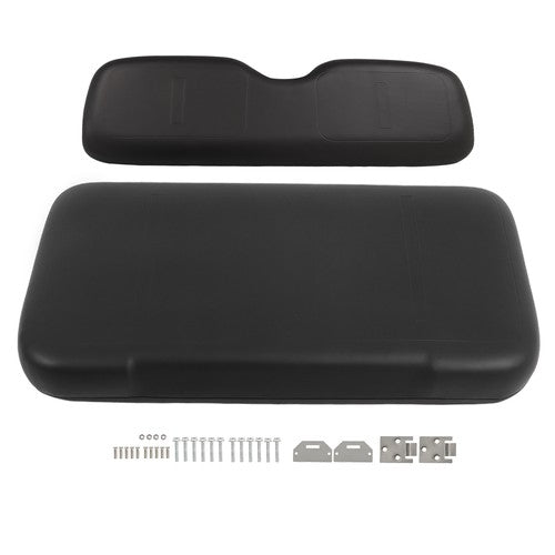 Solid Spare For EZGO Medalist TXT Golf Cart 1994-2013 Black Front Seat Cushion with Hardware